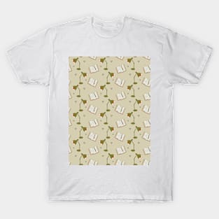 Pattern with reading stuffs T-Shirt